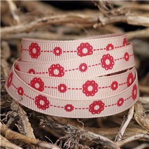 Christmas Owl Ribbon - Flowers/Tawny